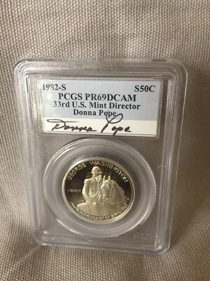 1982-S George Washington Silver Half Dollar Proof Donna Pope Signature - Image 1 of 4