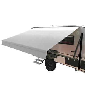 ALEKO motorisiertes einziehbares Wohnmobil-Markise 16 x 8 Fuß Terrasse Camping Überdachung grau - Bild 1 von 11