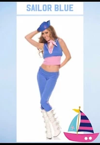 "SAILOR BLUE!" WOMENS SAILOR COSTUME SIZE LARGE NEW! - Picture 1 of 12