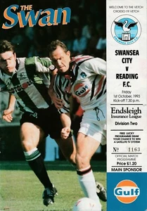 SWANSEA v READING 1993/94 DIVISION 2 - Picture 1 of 1
