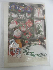 Kit de mini medias punto de cruz Artcraft Concepts vintage 3281 vacaciones de Navidad - Imagen 1 de 2