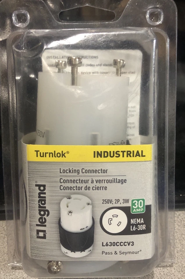Pass & Seymour Turnlock Connector 30a 250 V L630cccv3