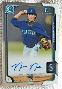 Seattle Mariners Nick Neidert Signed 2015 Bowman Chrome Auto 1st Card - Picture 1 of 1