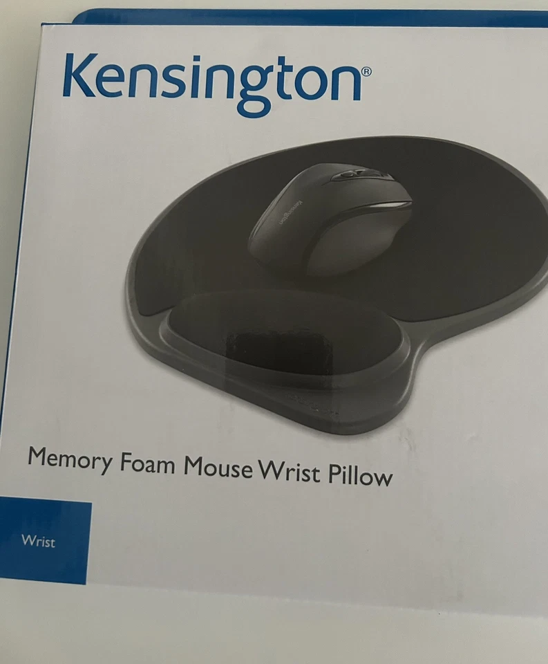 Kensington Wrist Pillow Memory Foam Mouse Wrist Rest, Black (KMW62816).  New - Image 1 of 4