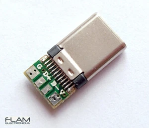 Connecteur USB 3.1 type C male PCB (12/24 pins) connector PCB board - Foto 1 di 11