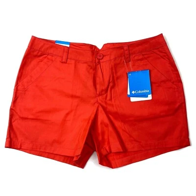 NEW Columbia Modern Classic Shorts Womens Sz 8 Pink 32 Waist Casual - Image 1 of 4