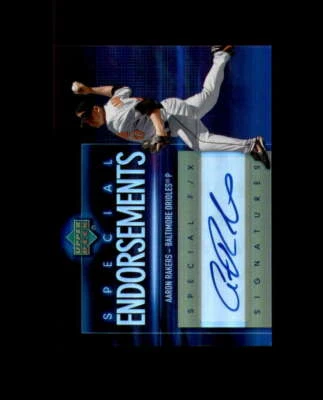 Aaron Rakers 2006 F/X Special Endorsements Signed Autograph Orioles - Image 1 of 2