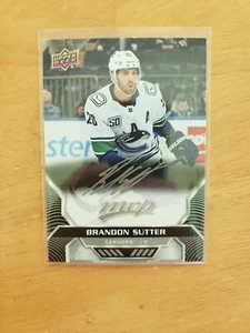 2020-21 Brandon Sutter Silver Scripts MVP Hockey Upper Deck Vancouver Canucks - Picture 1 of 2