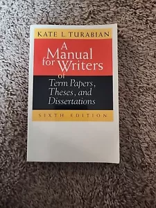 A Manual For Writers Kate Turabian Sixth Edition - Imagen 1 de 2
