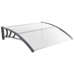 48" x 40" Outdoor Window Door Awning Canopy Polycarbonate Cover Hollow Sheet - Picture 1 of 8