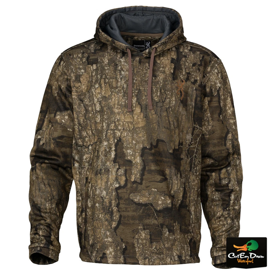 NEW BROWNING WICKED WING HIGH PILE FLEECE HOODIE - REALTREE TIMBER CAMO - - Image 1 of 2