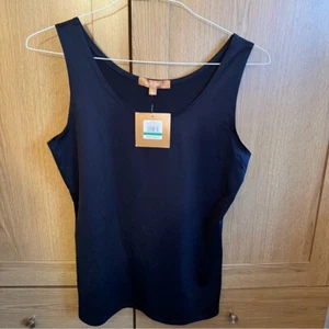 Ellen Tracy stretchy Navy blue tank top BNWT - Picture 1 of 9