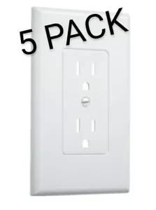 5er Pack Taymac Masque 1-Gang Kunststoff Knebel Dekorateur Wandplatte, weiß, MW2500W - Bild 1 von 7