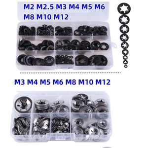 Internal Teeth Star Lock Spring Quick Washer Push-In Quick Nut Set - Picture 1 of 13