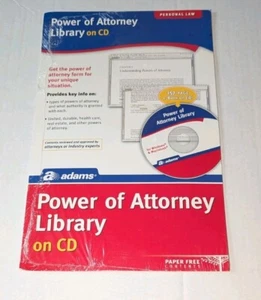 BRAND NEW SEALED ADAMS PERSONAL LAW POWER OF ATTORNEY LIBRARY ON CD - Picture 1 of 2