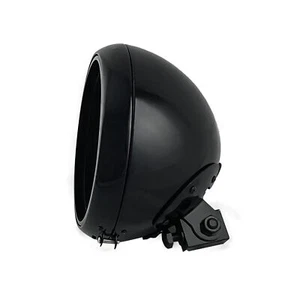 7" Round Headlight Housing for Motorcycle LED Headlamp – Black Universal - Picture 1 of 5