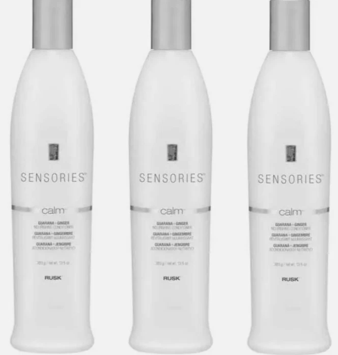 3 RUSK Hair Care-Sensories Calm Nourishing Conditioner Guarana & Ginger 13.5 oz - Image 1 of 1
