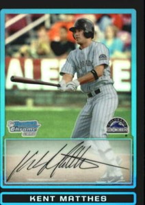 2009 Bowman Chrome Draft Prospects Refractors #BDPP21 Kent Matthes