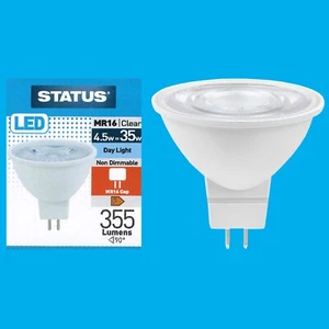 2x 4.5W (=35W) LED MR16, GU5.3, Daylight 6500K Reflector Spot Light Bulb Lamps - Picture 1 of 5