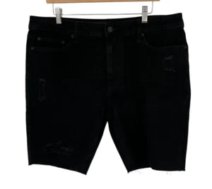 No Boundaries Men's Shorts Black Denim Distressed Stretch Frayed Hem Size 38 - Picture 1 of 13