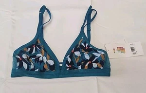 All.You.LIVELY Womens Clamatis Busty Mesh Trim Bralette, Blue, Size Small - Picture 1 of 4