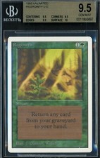 MTG Unlimited REGROWTH | BGS 9.5 Beckett Graded Magic | Gem Mint QUAD + Pop 8