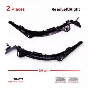 Pair Rear Support Bumper Bracket For Toyota Vios NCP42 Sedan 2003 2006 - Foto 1 di 9