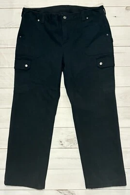 Duluth Trading Duluthflex Manguera contra incendios Polar Pantalones de carga Curvesetter 18x31 Negro Foto 1 de 4