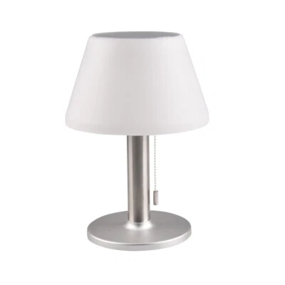 Solar Tischlampe LED Kegel Viola mit Dämmerungssensor IP44 Polux - Bild 1 von 4