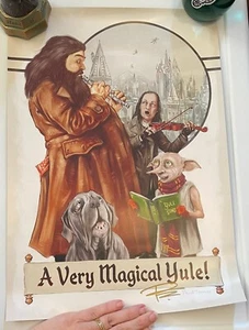 Geek Gear Wizardry Very Magical Yule Hagrid Dobby Fang Filch poster/print NEW - Picture 1 of 1