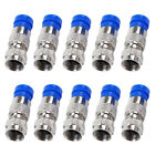10x RG6 RF Coaxial Extrusion F Head Adapter Waterproof All-Copper Case Connector