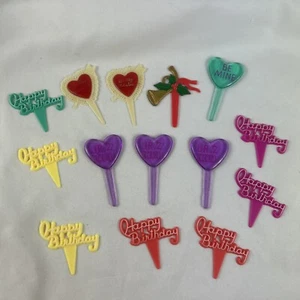 Cupcake Pick Lot Of 15 Valentines Lace Converse Hearts Birthday - Picture 1 of 11