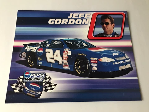 Jeff Gordon 2000 Pepsi Racing Hero postcard Cover