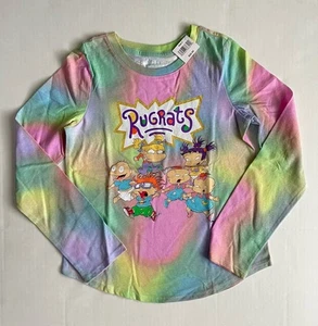 NWT Rugrats Girls Long Sleeve Shirt Tie Dye - Size Large - FREE SHIPPING - Picture 1 of 8
