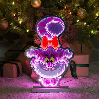 ©Disney Cheshire Cat 3D Infinity Light 40cm LED Plug In Christmas Decoration - Image 1 of 4