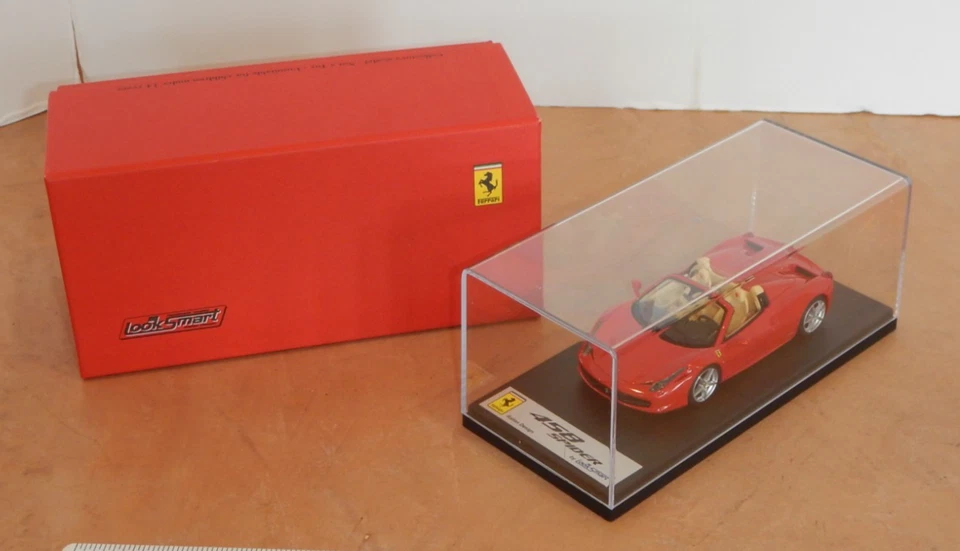 LOOKSMART 1/43 SCALE - FERRARI 458 SPYDER, LS393D, ROSSO SCUDERIA, NOS - Image 1 of 2