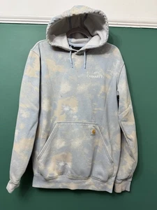 Mens Carharrt Hooded Zipthru. Small. Blue mottle. SKU 90080 - Picture 1 of 10