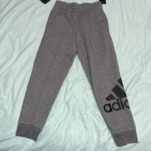 Boy’s Adidas Grey Small (8) Sweat Pants With Pocket, New With Tag - Picture 1 of 7