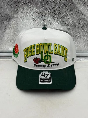 Oregon Ducks NCAA '47 Retro Blanco Rosa Bowl Enganche Ajustable Snapback Sombrero Foto 1 de 4