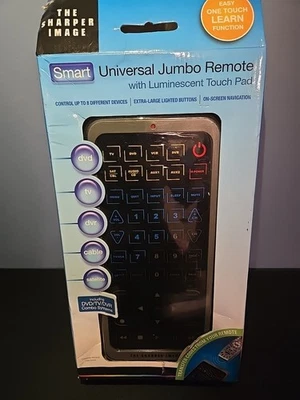 Jumbo Remote With Luminescent Touch Pad NEW IN BOX Sharper Image Universal  - Image 1 of 4