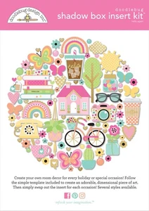 Doodlebug Design Shadow Box Insert Kit-Hello Again - Picture 1 of 1