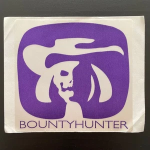Vintage Authentic Bounty Hunter Japan Purple Cloth Sticker Rare - Picture 1 of 2