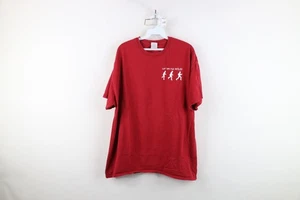 Vintage Mens XL Faded Pro Data DBU Database Utility Audit T-Shirt Red Cotton - Picture 1 of 11