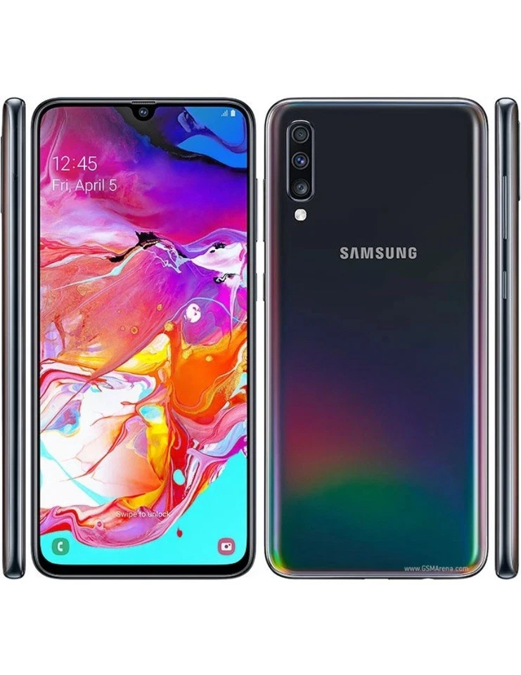 Samsung Galaxy A70  (Dual SIM) - 128GB - Black (Unlocked) Smartphone  - Image 1 of 1