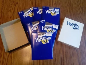 New Vintage 1989 Box Lot 6 Hanes Too Pantyhose Town Taupe NOS Deadstock Size E F - Picture 1 of 9