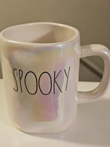 Rae Dunn Iridescent “Spooky”  Halloween Mug Double Sided - Picture 1 of 4