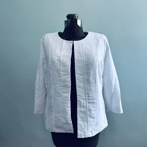 Chico's white open fly away blazer - Picture 1 of 6