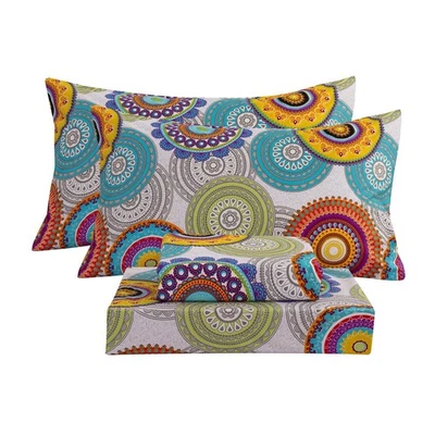 Queen Sheet Set Ultra Soft, Breathable, Silky Flower Deep Pocket 100% Microfi... - Image 1 of 4