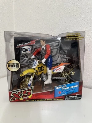 2006 Road Champs MXS Travis Pastrana #199 Deluxe 1/12 Scale Motocross Toy Suzuki - Image 1 of 4