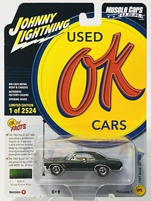 Coche fundido a presión Johnny Lightning “1967 Buick GS 400” 1/64 - NUEVO Foto 1 de 4